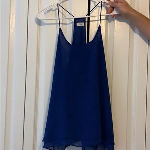 Flowy blue tank